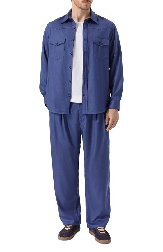 Кашемировая рубашка MVST M25.1PM.B002/2453/54/1 Синий  M25.1PM.B002/2453/54/1 Фото 2