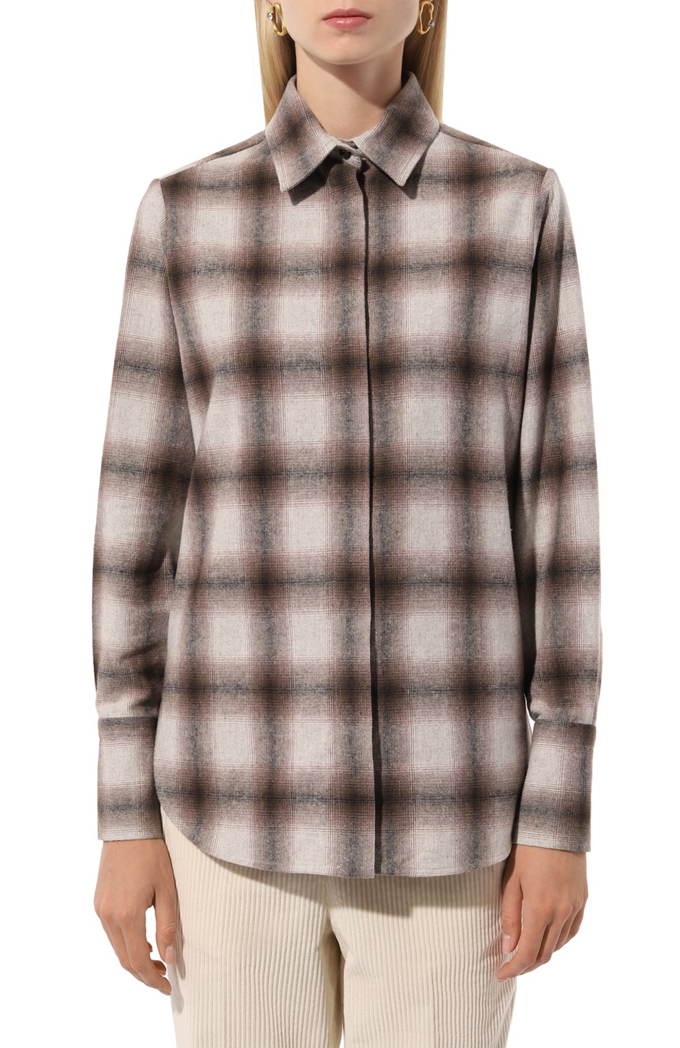 Хлопковая рубашка KITON, арт. D54410H0903402, фото 3