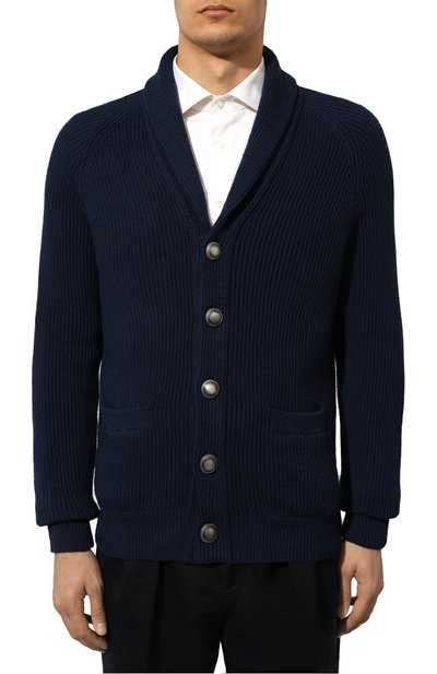 Хлопковый кардиган BRUNELLO CUCINELLI темно-синего цвета по цене 164000 руб., арт. M2W706006, фото 3 Хлопковый кардиган BRUNELLO CUCINELLI, арт. M2W706006, фото 3