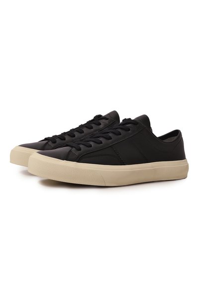 Мужские кожаные кеды TOM FORD, арт. J0974T/LCL074