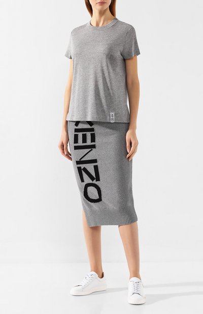 Футболка KENZO серого цвета по цене 5430 руб., арт. F002TS793980, фото 2 Футболка KENZO, арт. F002TS793980, фото 2
