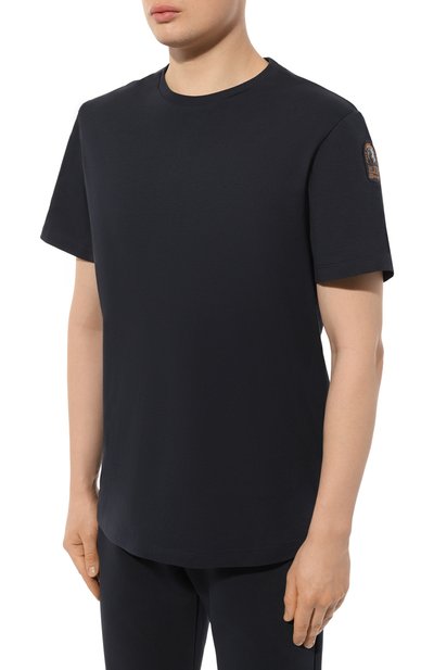 Хлопковая футболка PARAJUMPERS темно-синего цвета по цене 8995 руб., арт. PMTSEY27, фото 3 Хлопковая футболка PARAJUMPERS, арт. PMTSEY27, фото 3