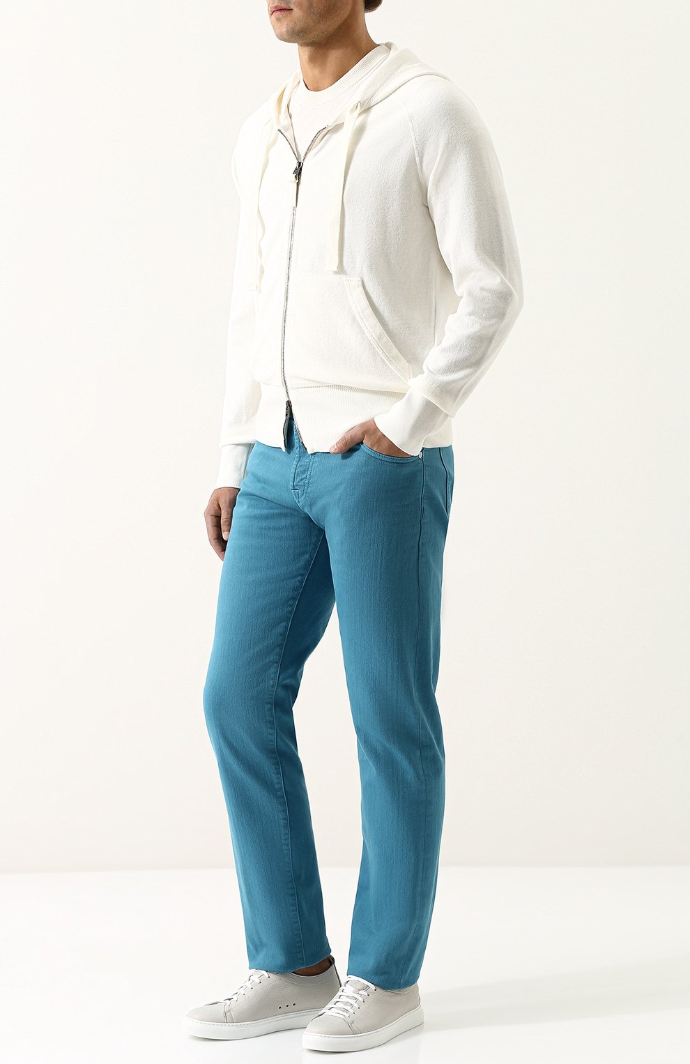 Хлопковая толстовка на молнии с капюшоном TOM FORD, арт. BP228/TFJ917, фото 2