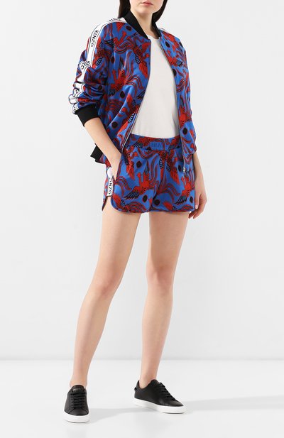 Шорты с эластичным поясом KENZO синего цвета по цене 16550 руб., арт. 2PA703930, фото 2 Шорты с эластичным поясом KENZO, арт. 2PA703930, фото 2