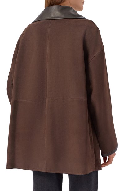 Замшевая куртка 12 STOREEZ коричневого цвета по цене 120000 руб., арт. 122010, фото 4 Замшевая куртка 12 STOREEZ, арт. 122010, фото 4