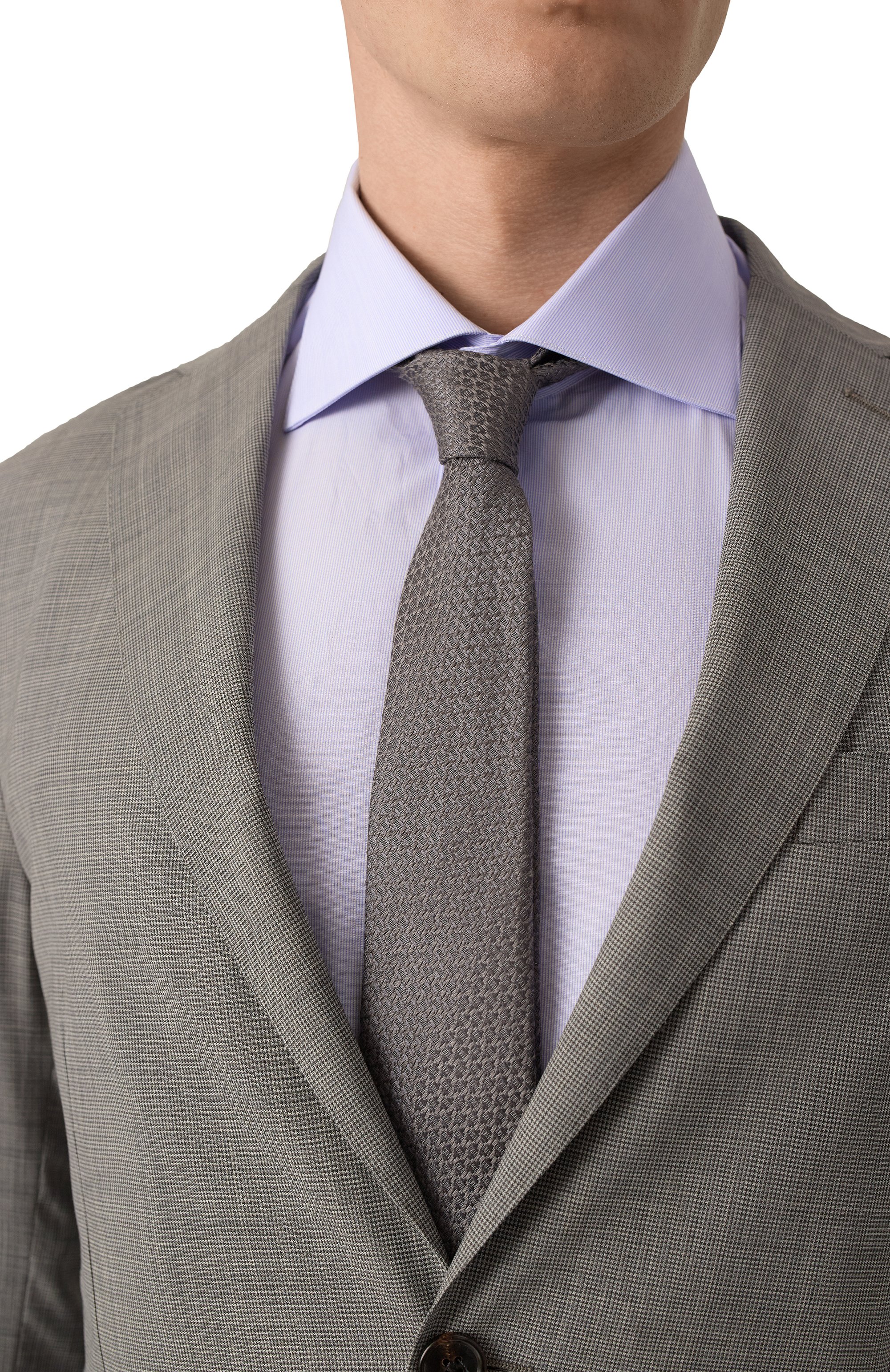 Галстук изо льна и шелка CANALI, арт. 18/HJ04284, фото 2