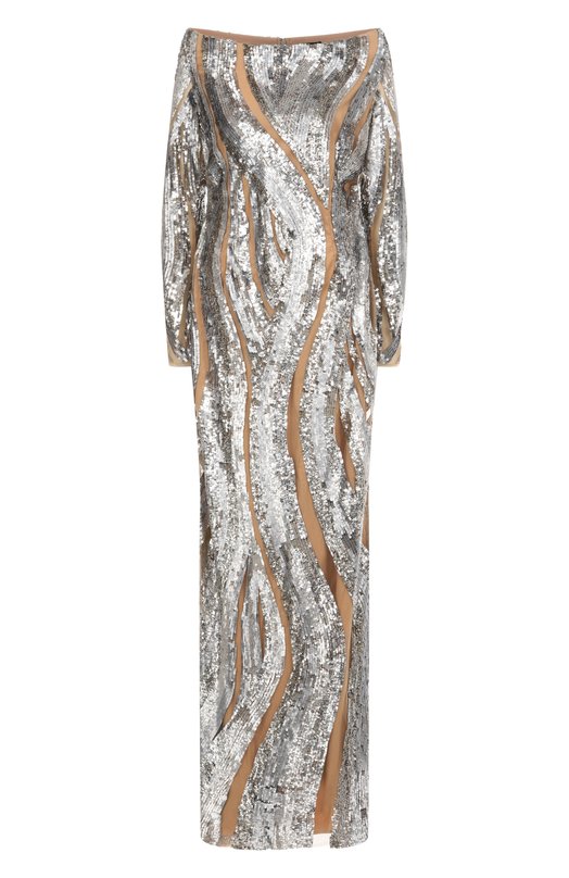 Платье с отделкой пайетками Marina Rinaldi Elegante SUVI Серебряный SUVI