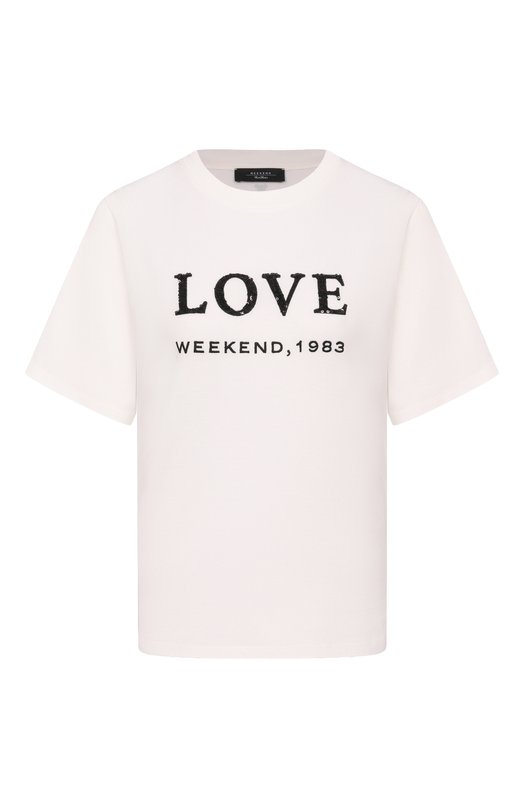 Хлопковая футболка Weekend Max Mara WKDAGILE Белый WKDAGILE