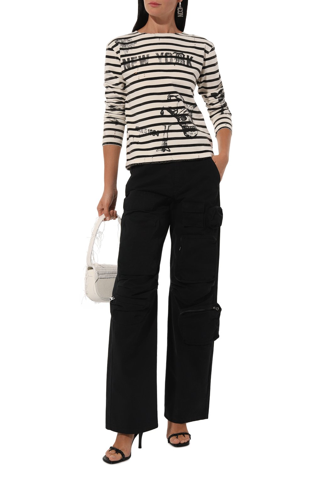 Хлопковые брюки-карго MM6, арт. S52KA0504/M35148, фото 2