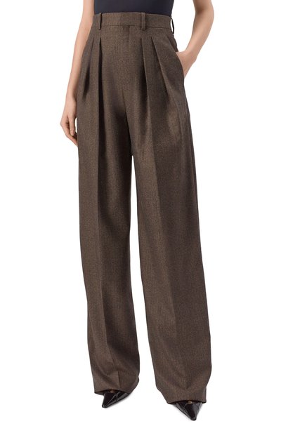 Шерстяные брюки SAINT LAURENT, арт. 824389/Y7K54, фото 3