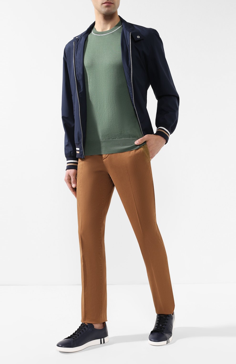 Хлопковый джемпер BRUNELLO CUCINELLI, арт. M29800810, фото 2