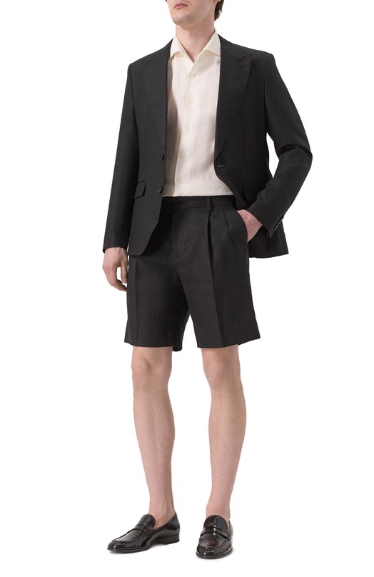 Льняные шорты Dolce & Gabbana GW0MAT/FU4K6 Чёрный  GW0MAT/FU4K6 Фото 2