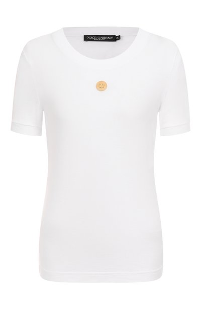 Женская хлопковая футболка DOLCE & GABBANA, арт. F8N08Z/GDC7I