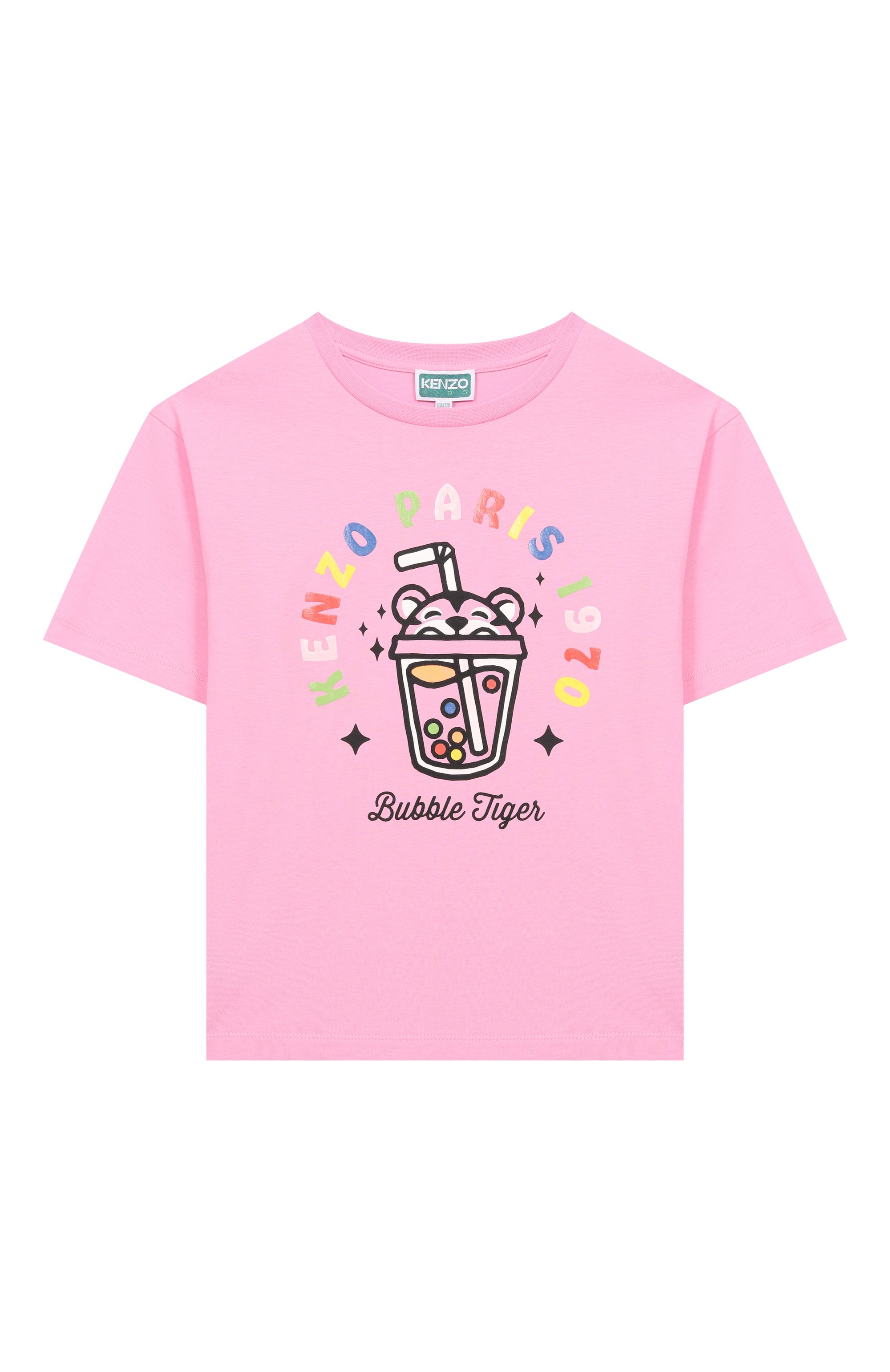 Хлопковая футболка KENZO розового цвета по цене 9530 руб., арт. K61769, фото 1 Хлопковая футболка KENZO, арт. K61769, фото 1
