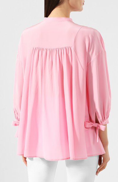 Шелковая блузка ERMANNO ERMANNO SCERVINO розового цвета по цене 78600 руб., арт. 44 T CM26 CDC, фото 4 Шелковая блузка ERMANNO ERMANNO SCERVINO, арт. 44 T CM26 CDC, фото 4