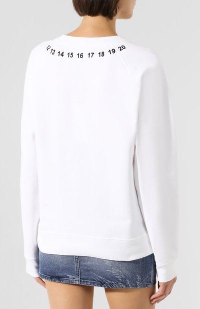 Хлопковый свитшот MAISON MARGIELA белого цвета по цене 42500 руб., арт. S51GU0055/S25428, фото 4 Хлопковый свитшот MAISON MARGIELA, арт. S51GU0055/S25428, фото 4