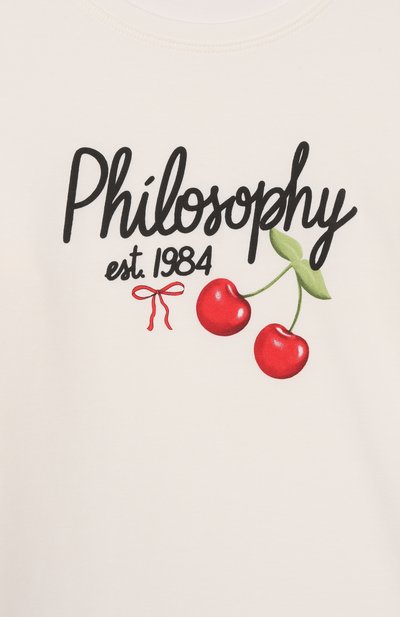 Хлопковый лонгслив PHILOSOPHY DI LORENZO SERAFINI KIDS, арт. I1F605/6202/12-14, фото 3
