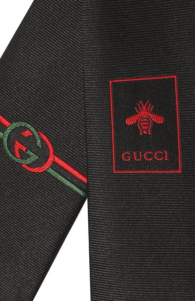 Шелковый галстук GUCCI черного цвета по цене 28800 руб., арт. 677884 4E002, фото 4 Шелковый галстук GUCCI, арт. 677884 4E002, фото 4