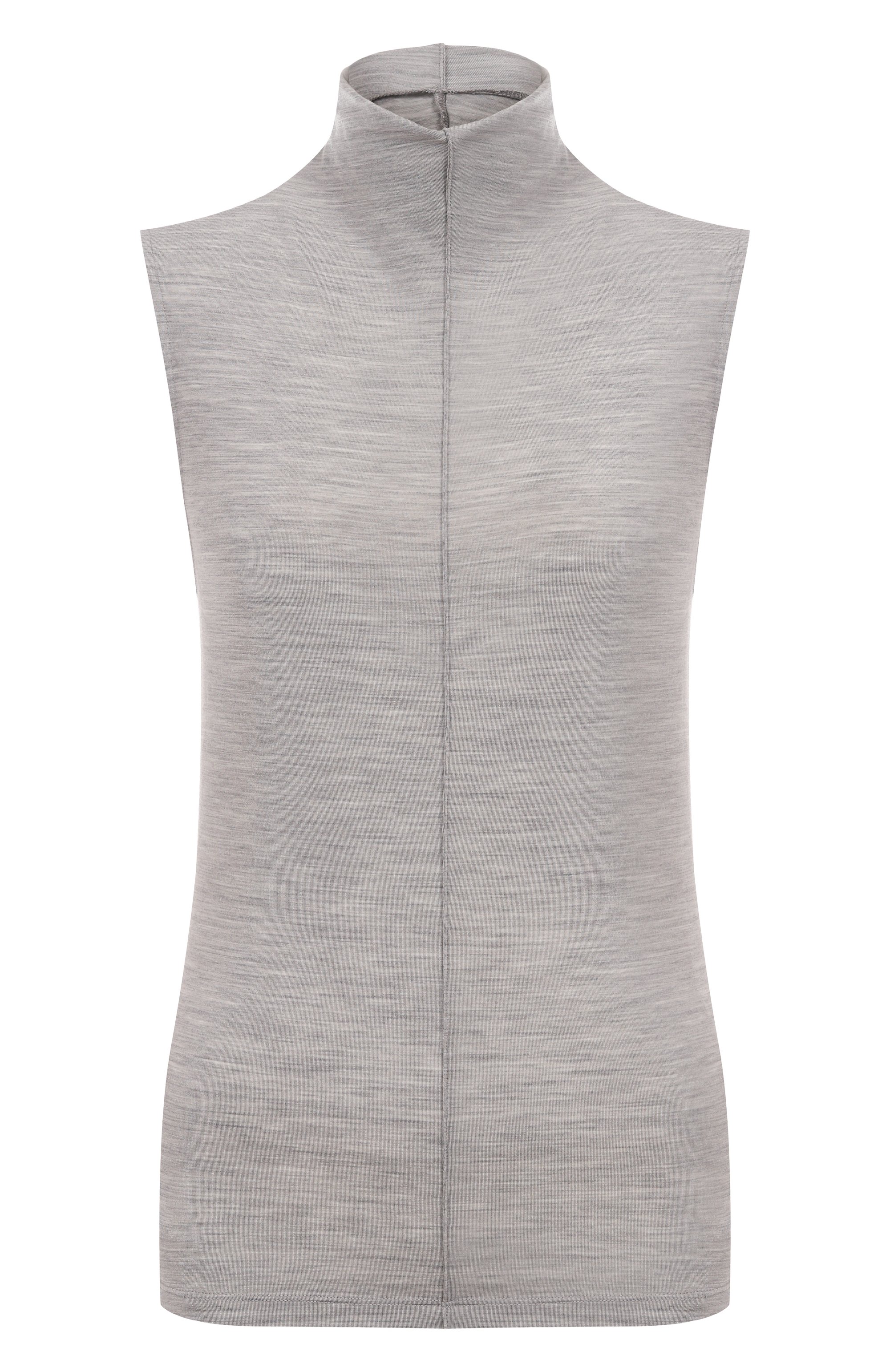 Топ из лиоцелла и шерсти 12 STOREEZ серого цвета по цене 8800 руб., арт. 133029, фото 1 Топ из лиоцелла и шерсти 12 STOREEZ, арт. 133029, фото 1