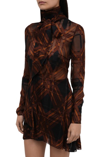 Шелковое платье SAINT LAURENT, арт. 661406/Y5D59, фото 3