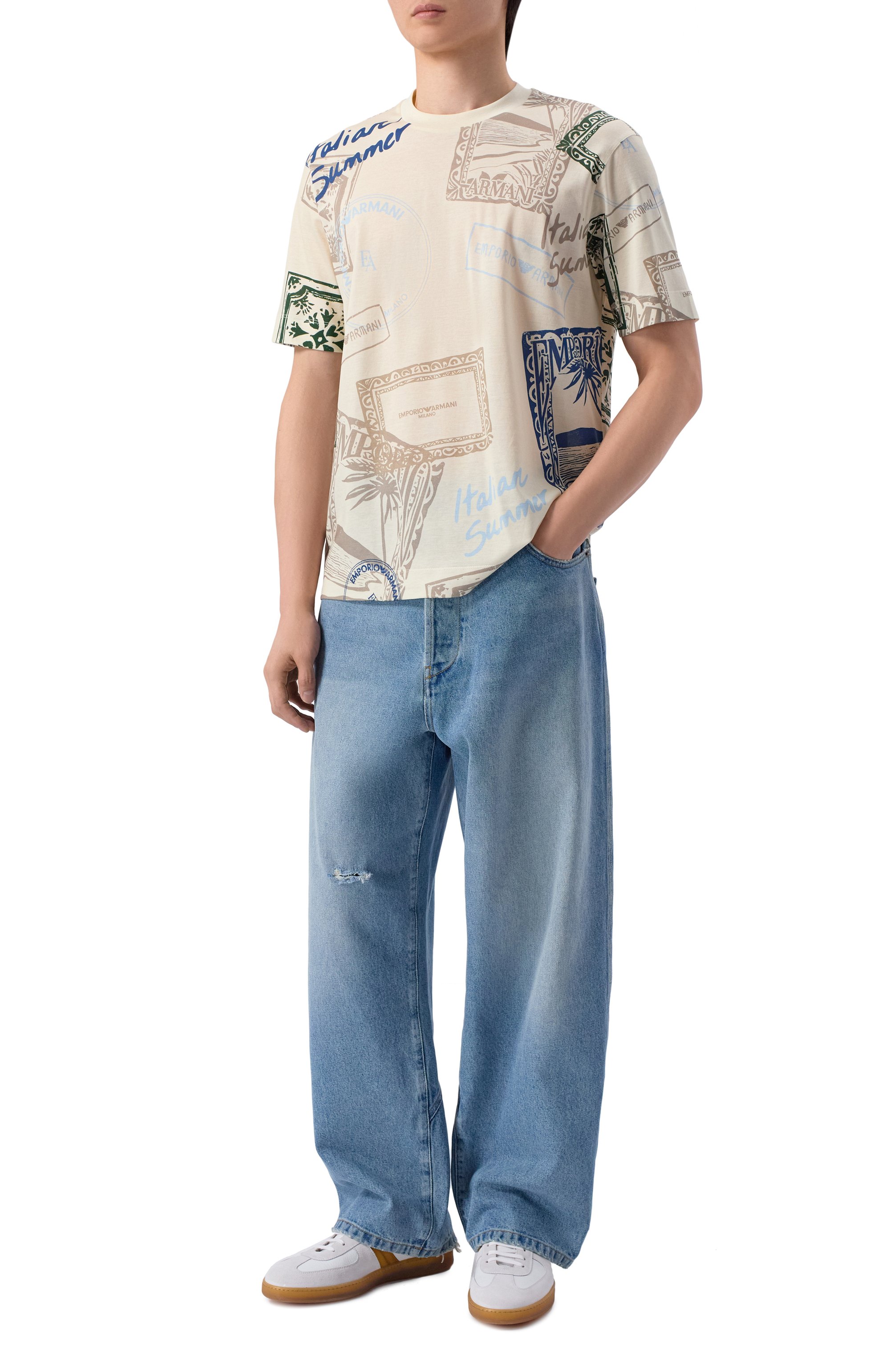 Футболка из лиоцелла и хлопка EMPORIO ARMANI, арт. EM005274/AF24857, фото 2