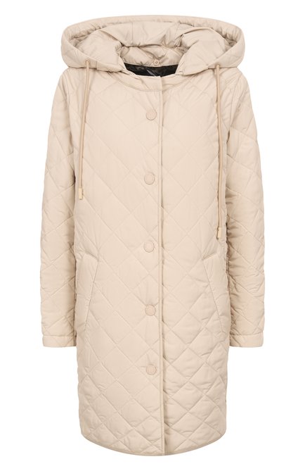 Женская утепленная парка WEEKEND MAX MARA светло-бежевого цвета, арт. ERI0 | Фото 1 (Материал внешний: Синтетический материал; Длина (верхняя одежда): До середины бедра; Материал подклада: Синтетический материал; Рукава: Длинные; Автоматизация состава: Проставлено; Автоматизация ТО: Проставлено)