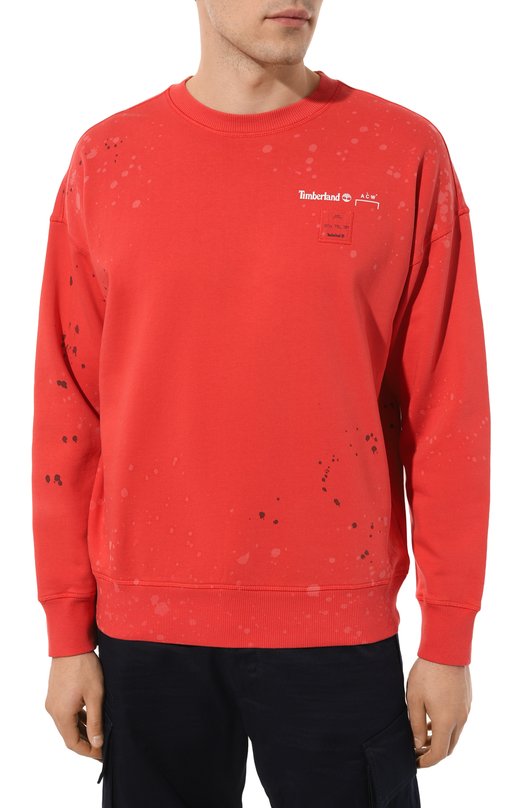 Хлопковый свитшот A-COLD-WALL* x Timberland A-COLD-WALL Красный, фото 3