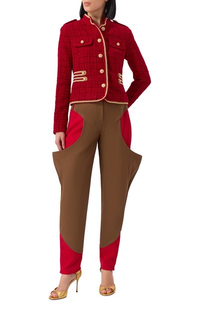 Шерстяные брюки ULYANA SERGEENKO коричневого цвета по цене 275000 руб., арт. PNT003FW24RESORT 1834Т24, фото 2 Шерстяные брюки ULYANA SERGEENKO, арт. PNT003FW24RESORT 1834Т24, фото 2