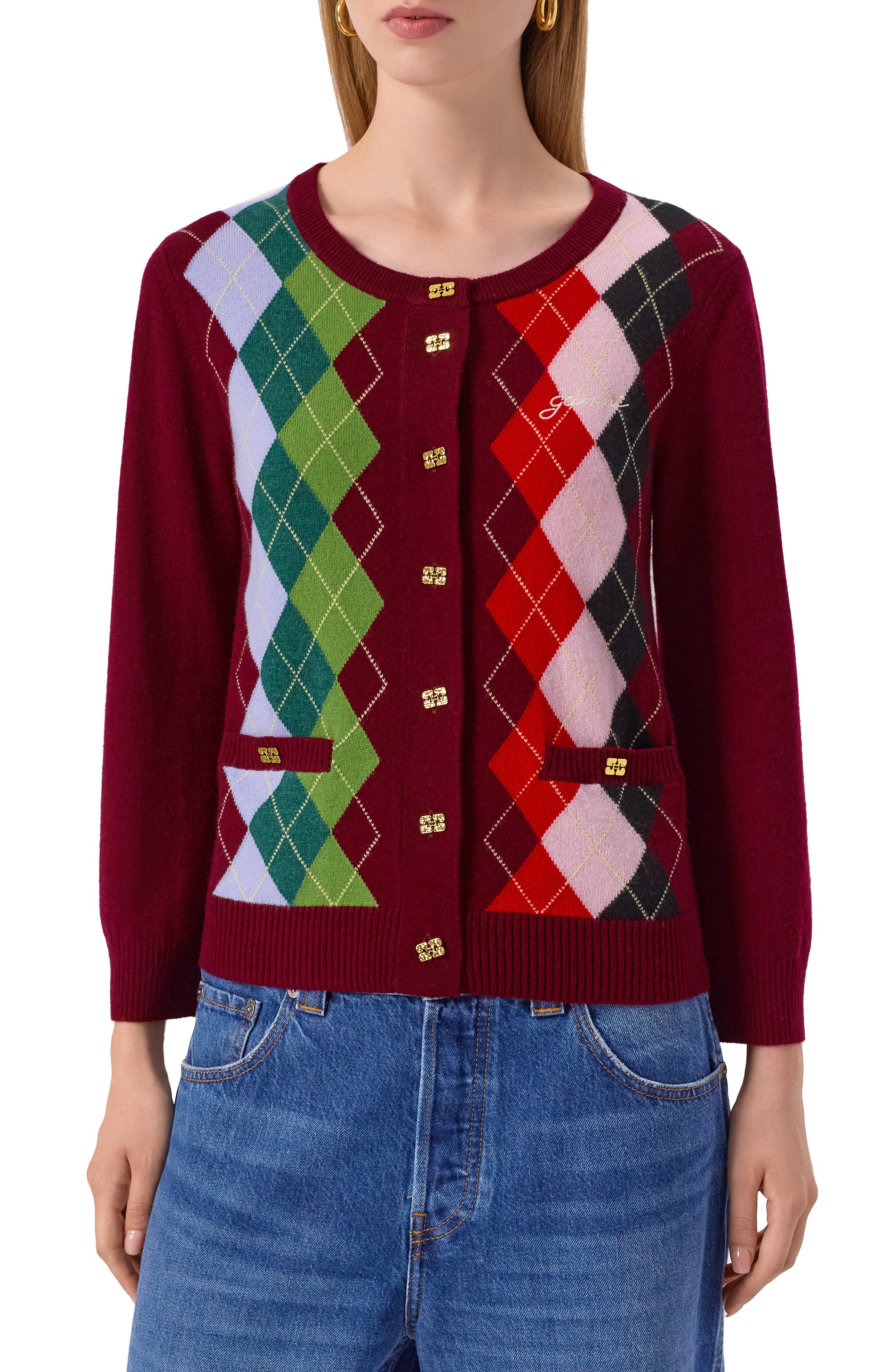 Кардиган из шерсти и кашемира GANNI, арт. K2532, фото 3