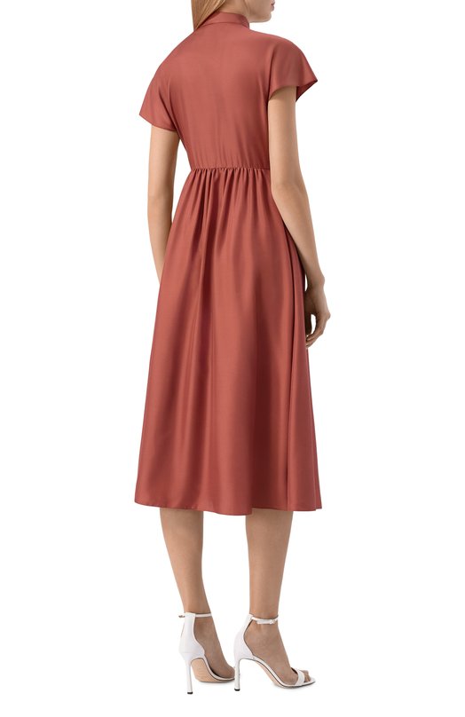 Атласное платье MVST M26.2PW.D032/F093 TWILL Коричневый  M26.2PW.D032/F093 TWILL Фото 3