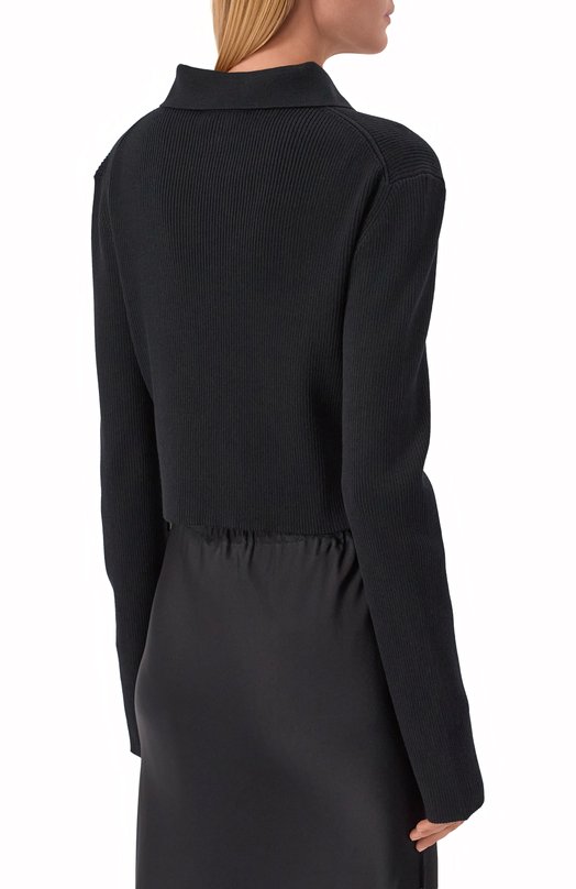 Шерстяной кардиган Jil Sander J01HP0010/J14831 Чёрный  J01HP0010/J14831 Фото 4