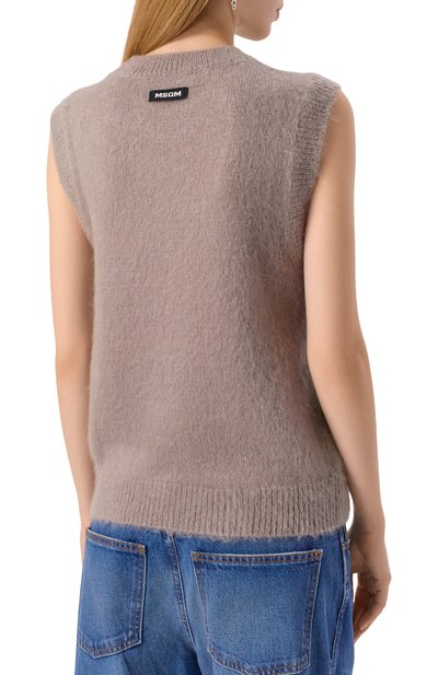 Жилет MSGM темно-бежевого цвета по цене 28100 руб., арт. 3941MDT192/257769, фото 4 Жилет MSGM, арт. 3941MDT192/257769, фото 4