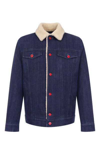 Мужская джинсовая куртка с подкладкой из овчины KITON, арт. UW2280SV0402F04
