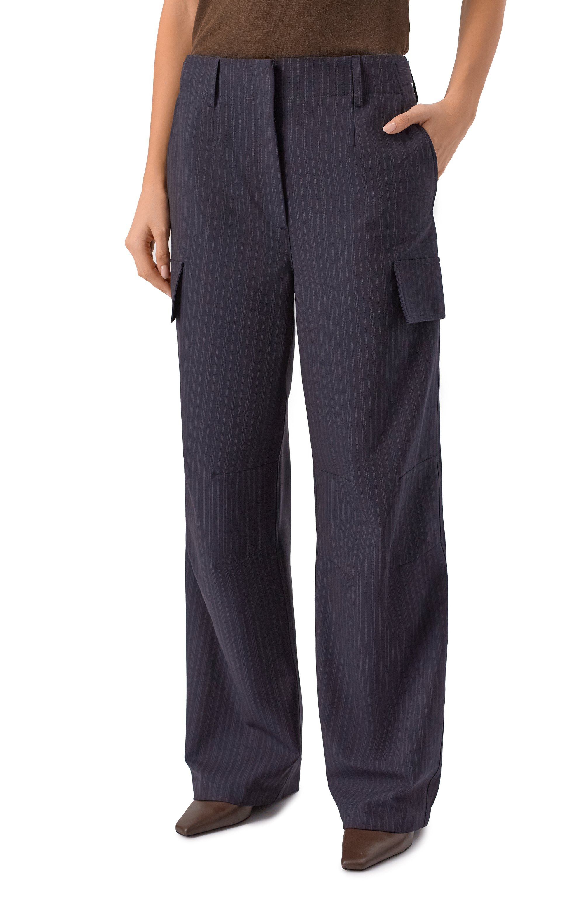 Шерстяные брюки-карго LORENA ANTONIAZZI, арт. P2633PA27A/5229, фото 3