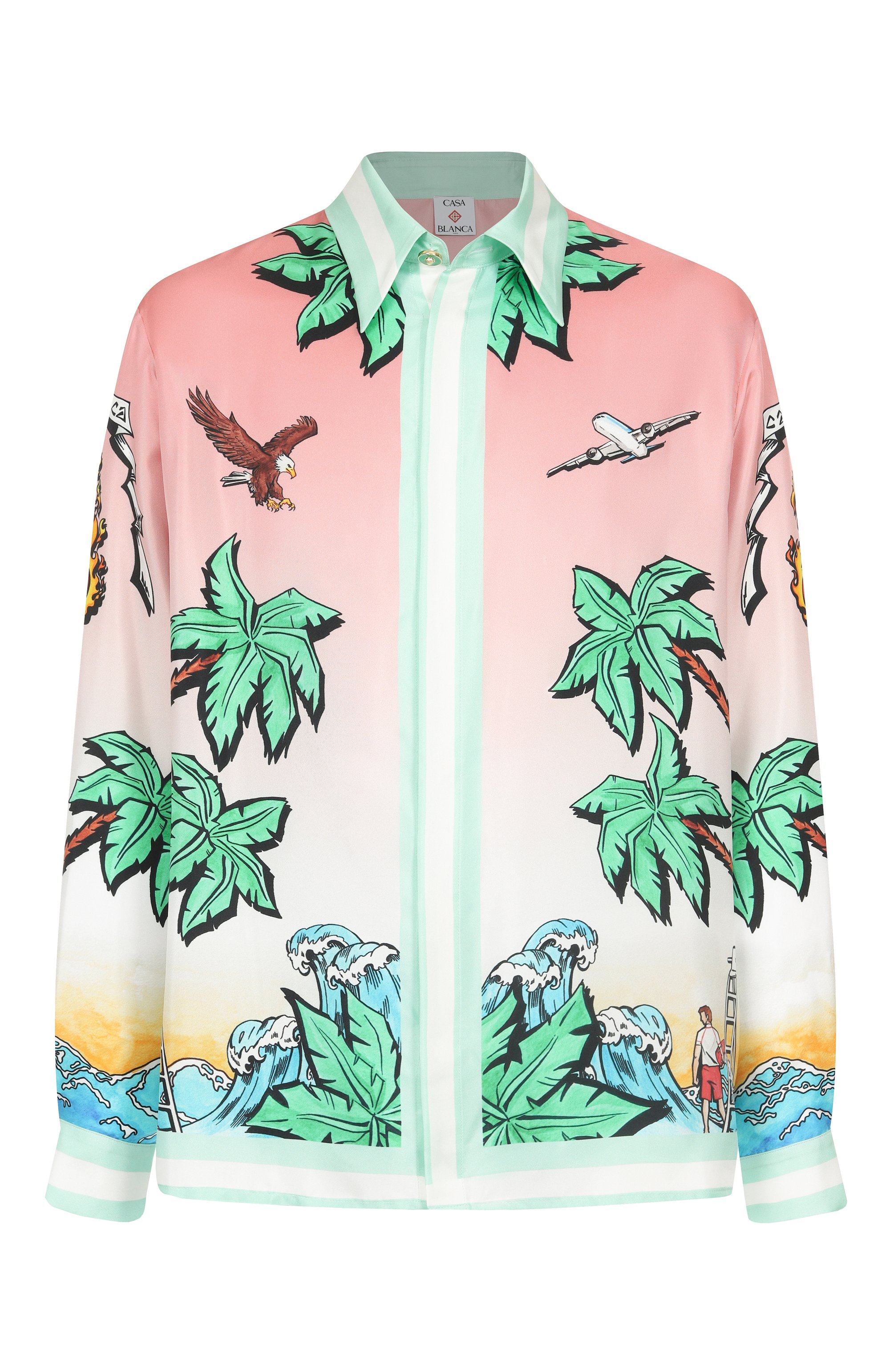 Шелковая рубашка CASABLANCA, арт. U-MS25-SH-021-02, фото 1