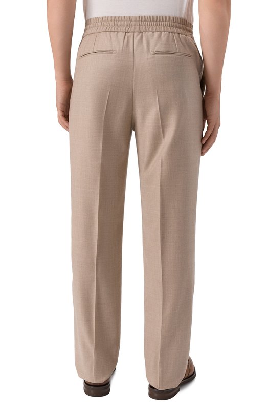 Шерстяные брюки Brioni RP2Z0L/0ZA0J Бежевый  RP2Z0L/0ZA0J Фото 4