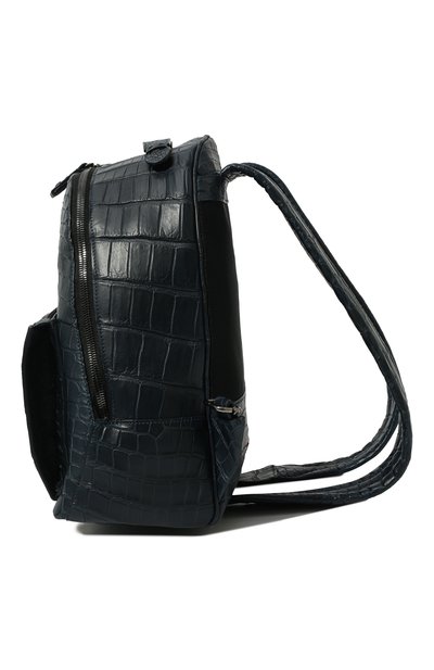 Рюкзак из кожи крокодила KITON темно-синего цвета по цене 2335000 руб., арт. UBC00KN00730/CP0R, фото 4 Рюкзак из кожи крокодила KITON, арт. UBC00KN00730/CP0R, фото 4