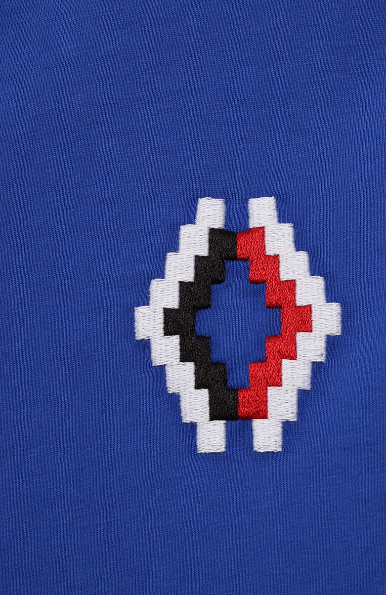 Детская хлопковый лонгслив MARCELO BURLON KIDS OF MILAN синего цвета, арт. CBAB004F21JER001 | Фото 3 (Материал внешний: Хлопок; Рукава: Длинные; Мальчики Кросс-КТ: Лонгслив-одежда; Драгоценные камни: Проставлено; Материал сплава: Проставлено; Ростовка одежда: 10 - 11 лет | 140 - 146см, 12 лет | 152 см, 6 лет | 116 см, 8 лет | 128 см)