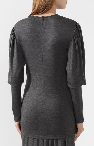 Шерстяной пуловер ISABEL MARANT серого цвета по цене 34800 руб., арт. HT1571-19H029I/DAVALLIA, фото 4 Шерстяной пуловер ISABEL MARANT, арт. HT1571-19H029I/DAVALLIA, фото 4