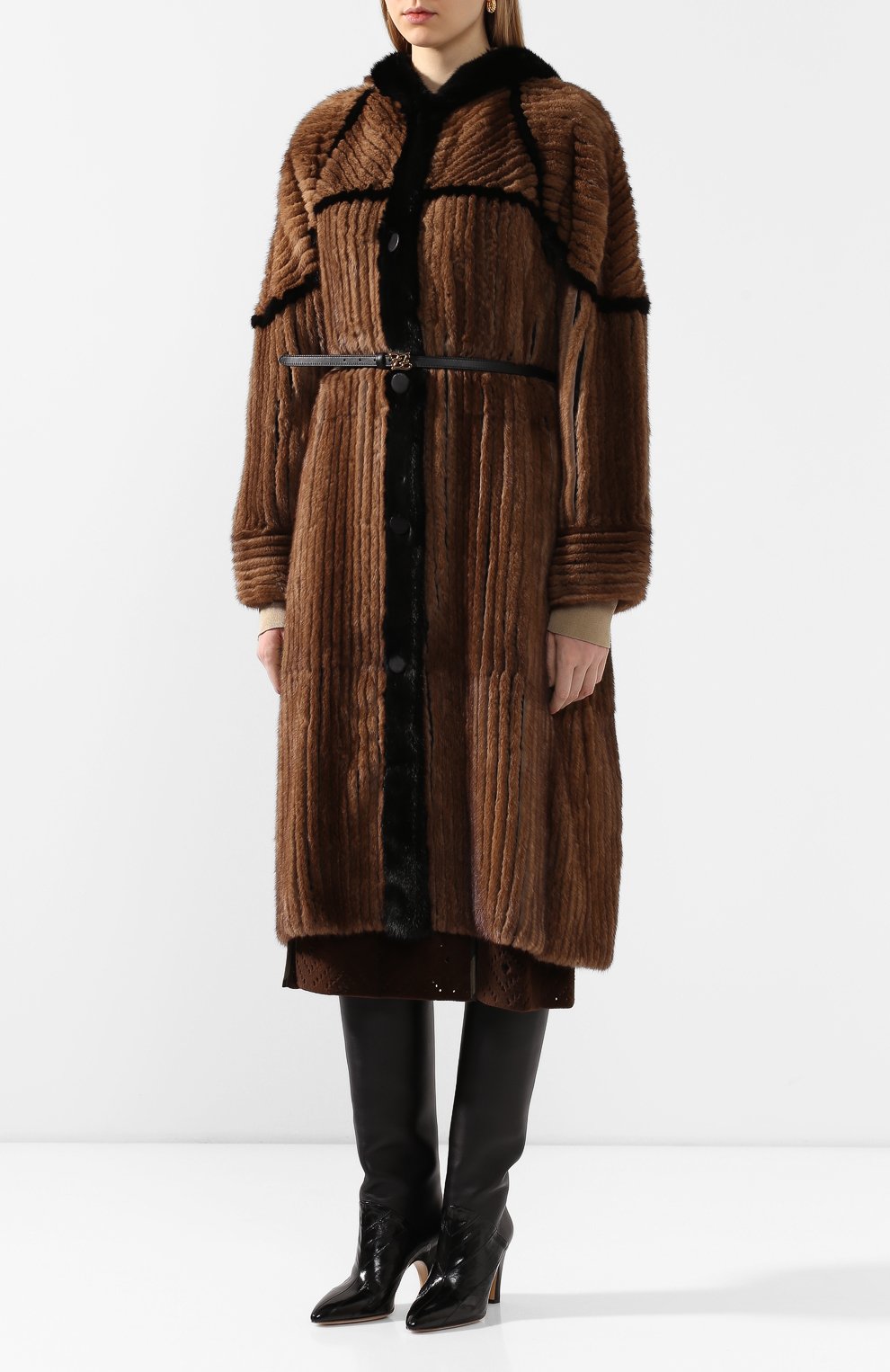 Шуба из меха норки FENDI, арт. FNF53I AMLX, фото 3