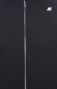 Мужской хлопковая толстовка K-WAY темно-синего цвета, арт. K31366W | Фото 6 (Материал внешний: Хлопок; Длина (для топов): Стандартные; Рукава: Длинные; Мужское Кросс-КТ: Толстовка-одежда; Стили: Кэжуэл, Спорт-шик)