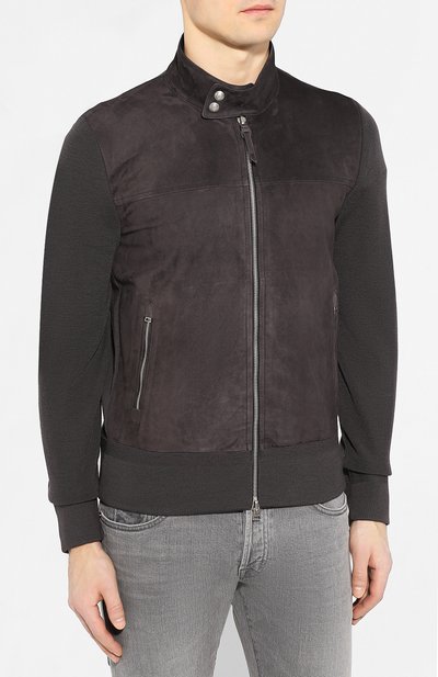 Шерстяной кардиган с кожаной отделкой TOM FORD, арт. BSM93/TFK154, фото 3