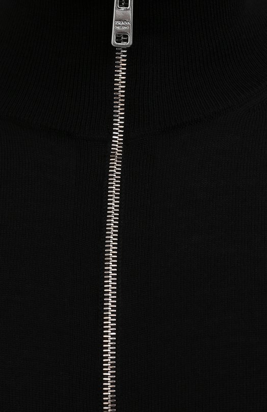 Шерстяной кардиган Prada UMC975-1LR5-F0002 Чёрный  UMC975-1LR5-F0002 Фото 5