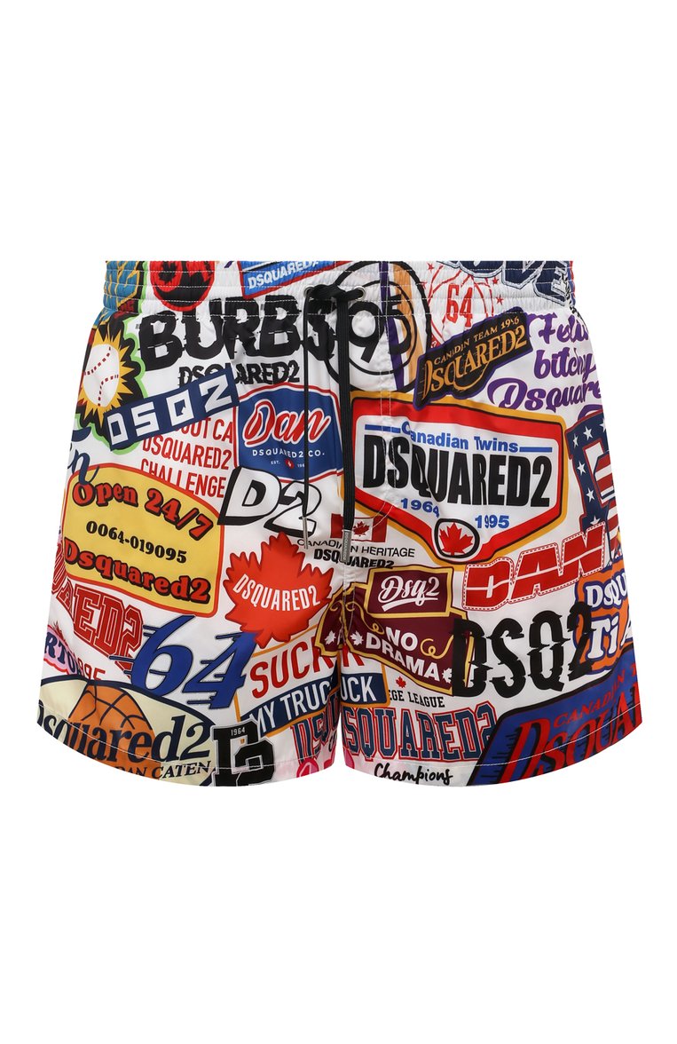 Мужские плавки-шорты DSQUARED2 разноцветного цвета, арт. D7B645560 | Фото 1 (Нос: Не проставлено; Материал внеш�ний: Синтетический материал; Принт: С принтом; Мужское Кросс-КТ: плавки-шорты; Детали: Без декора; Автоматизация состава: Проставлено)