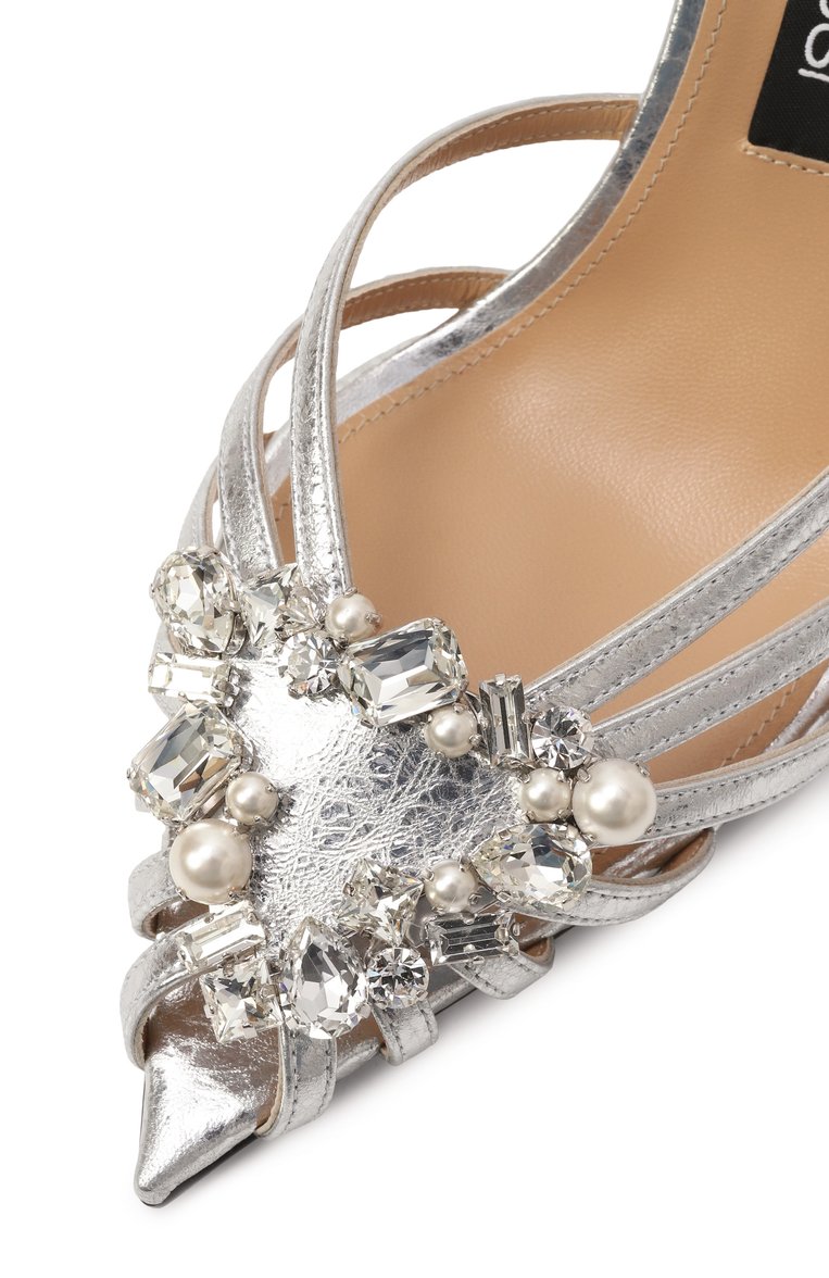 Женские кожаные босоножки sr godiva precious 90 SERGIO ROSSI серебряного цвета, арт. B13100/MINL01 | Фото 7 (Подошва: Плоская; Материал внутренний: Натуральная кожа; Материал внешний: Натуральная кожа; Каблук высота: Высокий; Каблук тип: Шпилька)