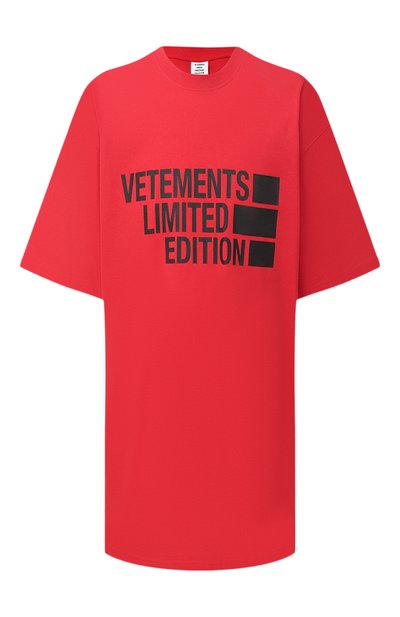 Женская хлопковая футболка VETEMENTS, арт. UE51TR810R 1611/W