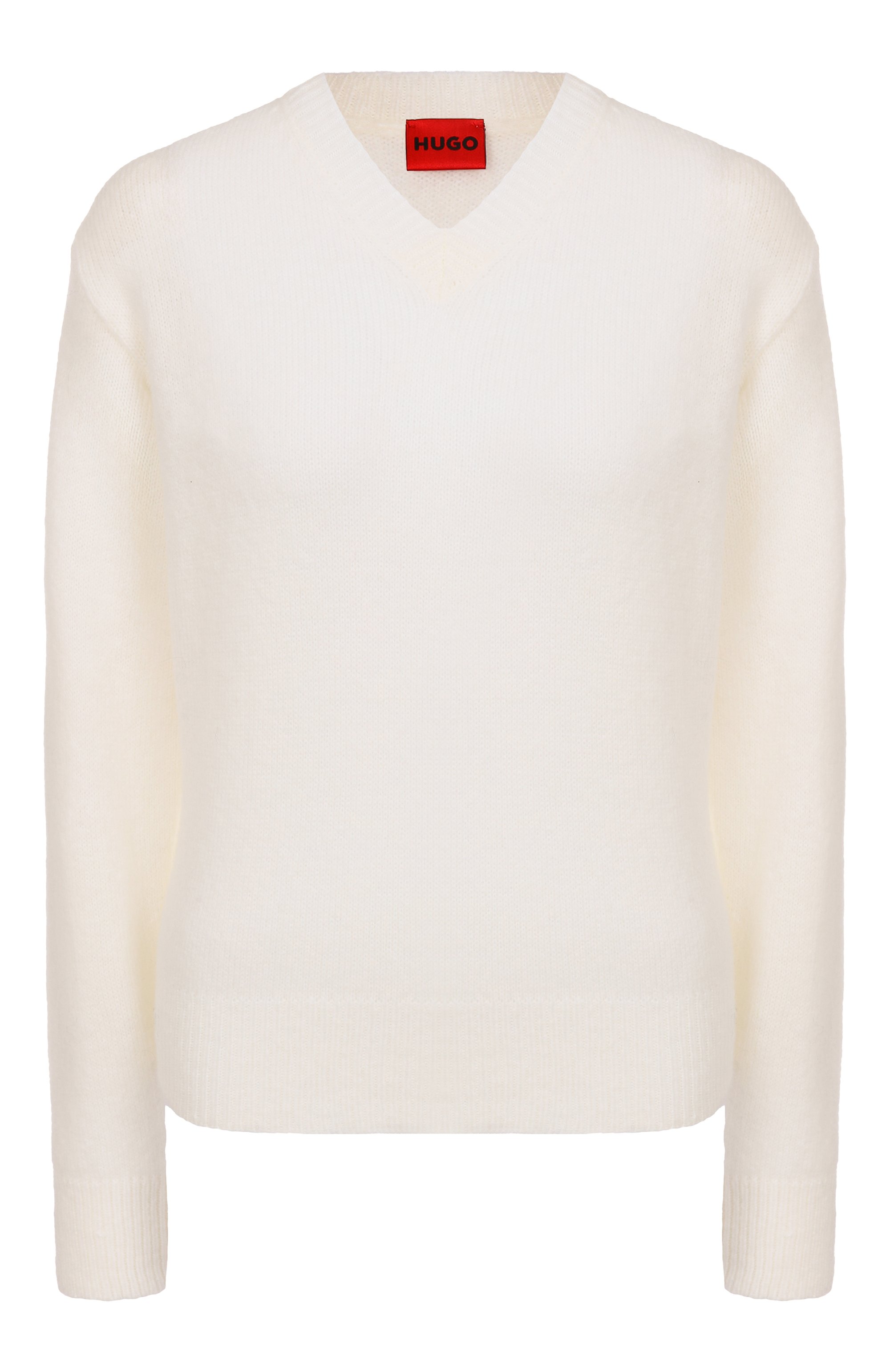 Шерстяной свитер HUGO кремового цвета по цене 22950 руб., арт. 50545092, фото 1 Шерстяной свитер HUGO, арт. 50545092, фото 1