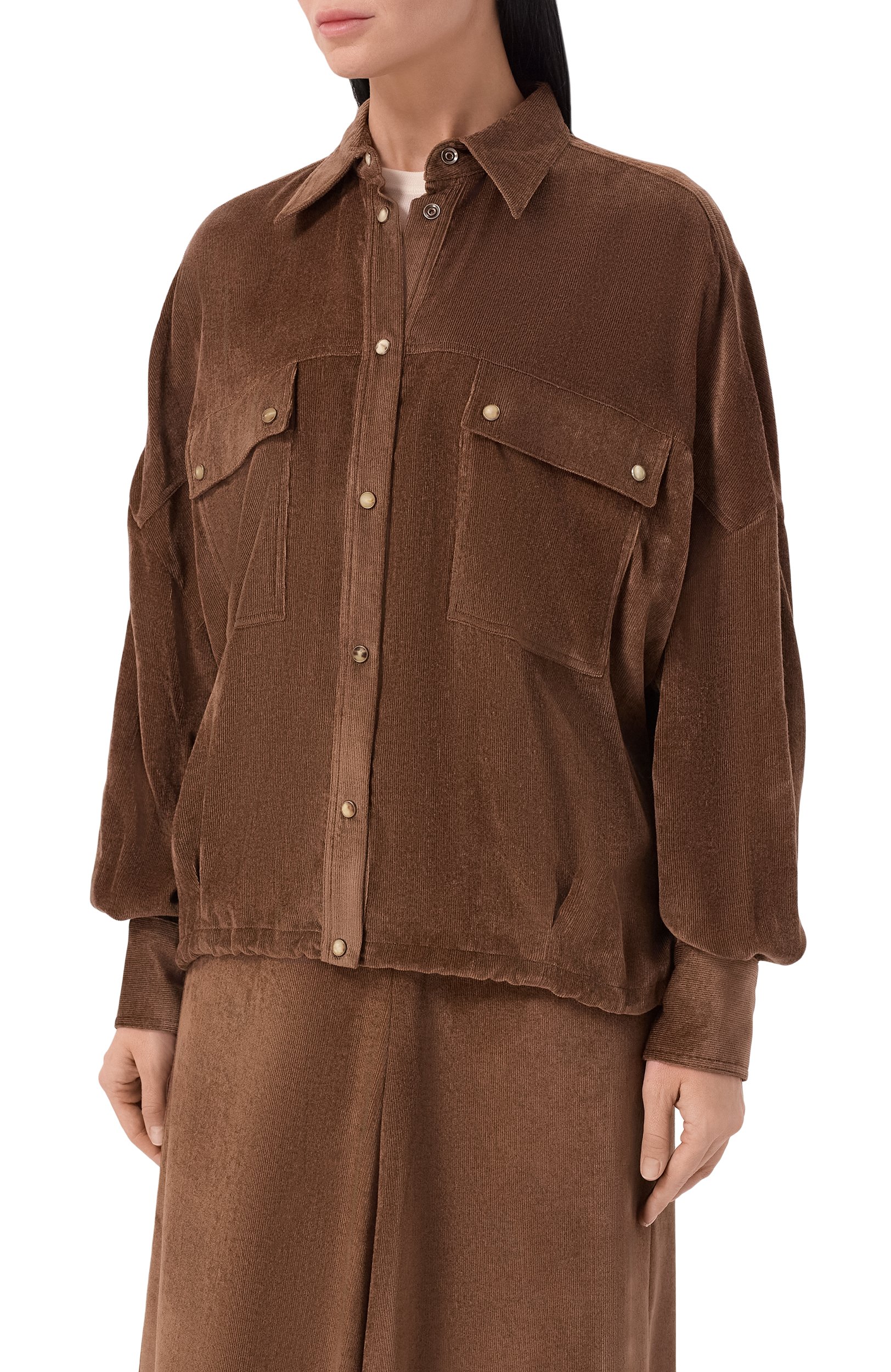 Вельветовая рубашка BRUNELLO CUCINELLI коричневого цвета по цене 250500 руб., арт. MP547M1V06, фото 3 Вельветовая рубашка BRUNELLO CUCINELLI, арт. MP547M1V06, фото 3
