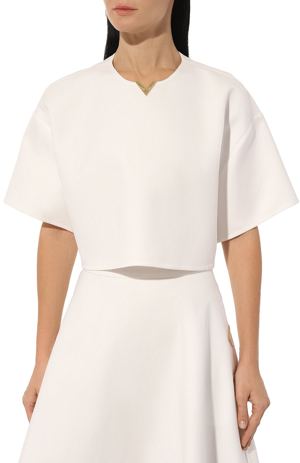 Хлопковый топ VALENTINO, арт. 5B3AE9J075Y, фото 3