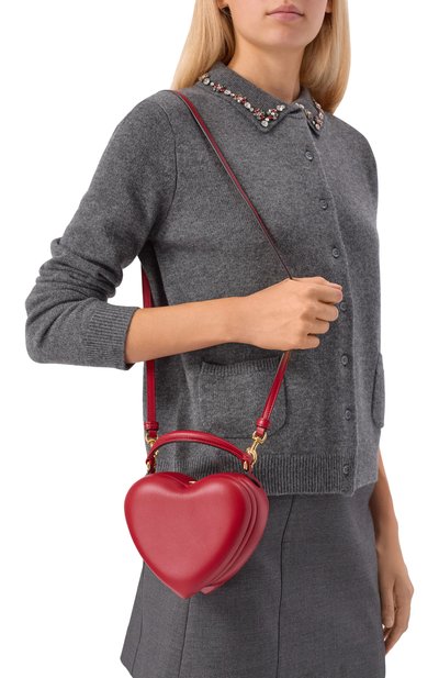 Сумка love me mini MOSCHINO красного цвета по цене 178000 руб., арт. MC4137PP1N/0A0, фото 2 Сумка love me mini MOSCHINO, арт. MC4137PP1N/0A0, фото 2